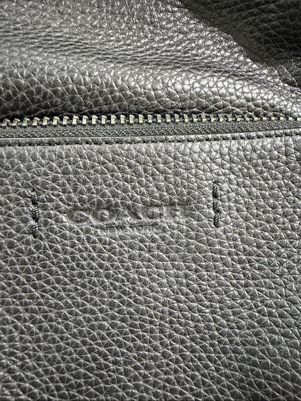 Coach Black Pebbled Leather Crossbody Sling Bag - Picture 2 of 6